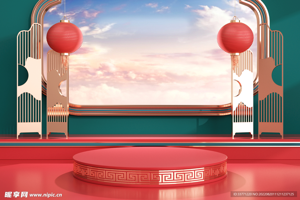简约几何C4D背景