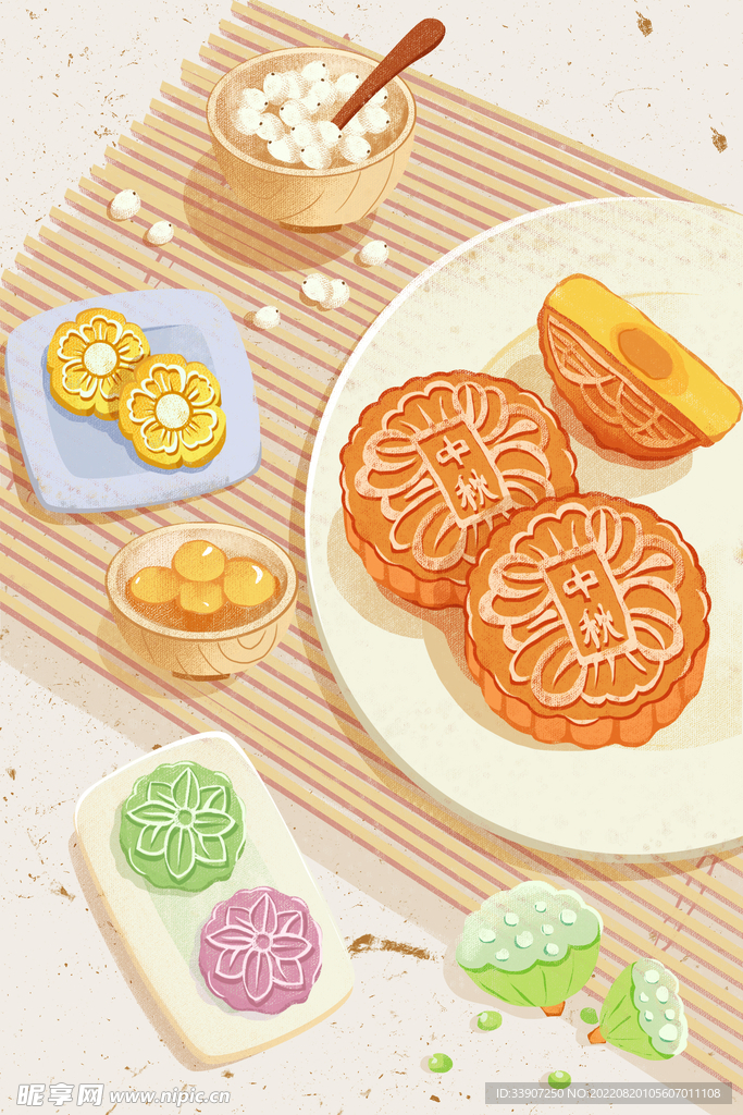 中秋月饼素材