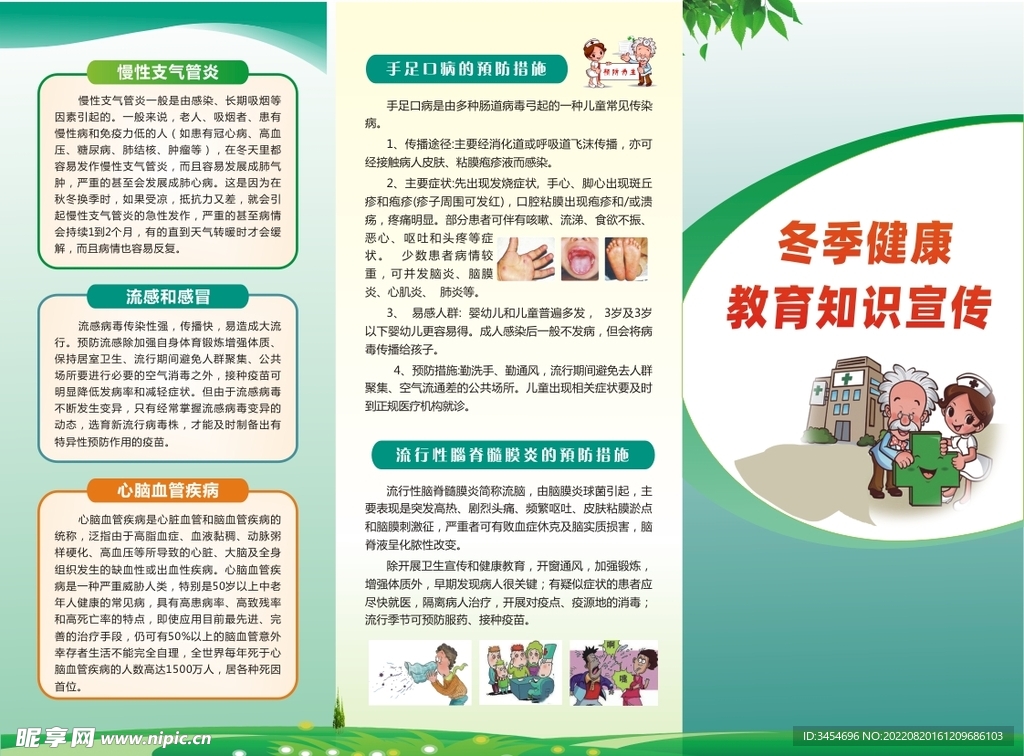 健康宣传三折页