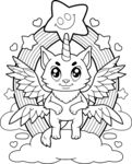 卡通动物线稿