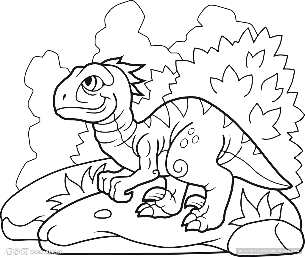 手绘卡通恐龙