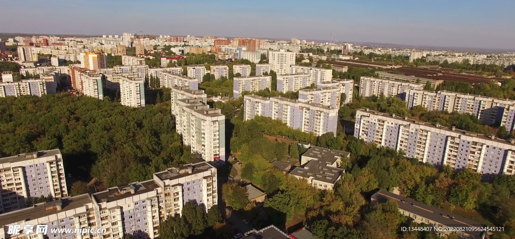 高清航拍鸟瞰城市建筑风光组合