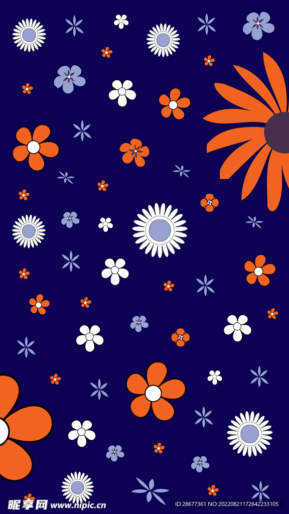 矢量插画花朵植物