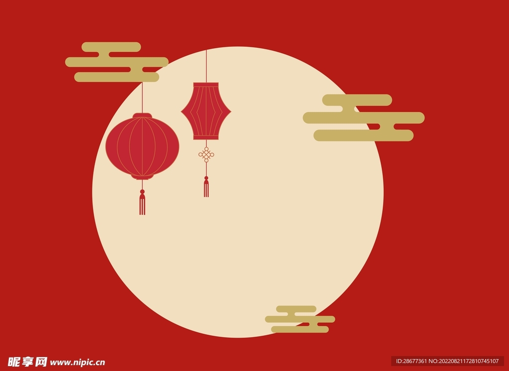 喜庆中秋佳节过年红色背景