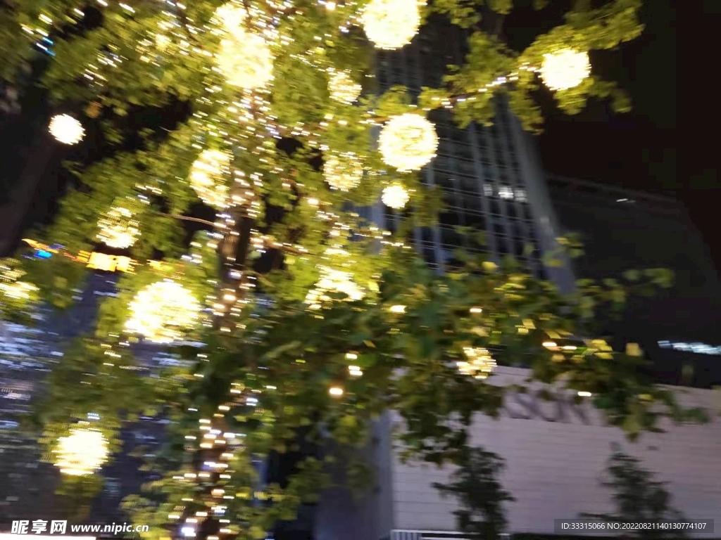 夜幕灯光