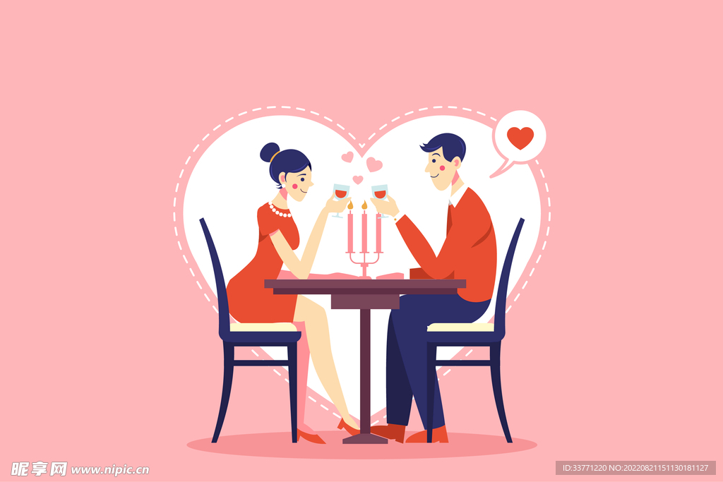 约会的情侣人物