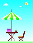 休闲卡通沙滩太阳伞