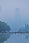 朦胧山水风景