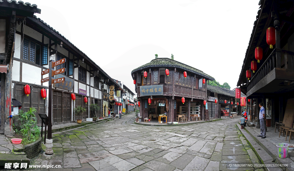 复古老重庆街景