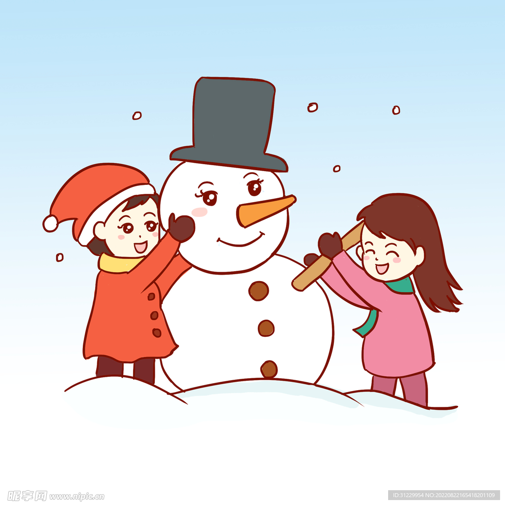  堆雪人 