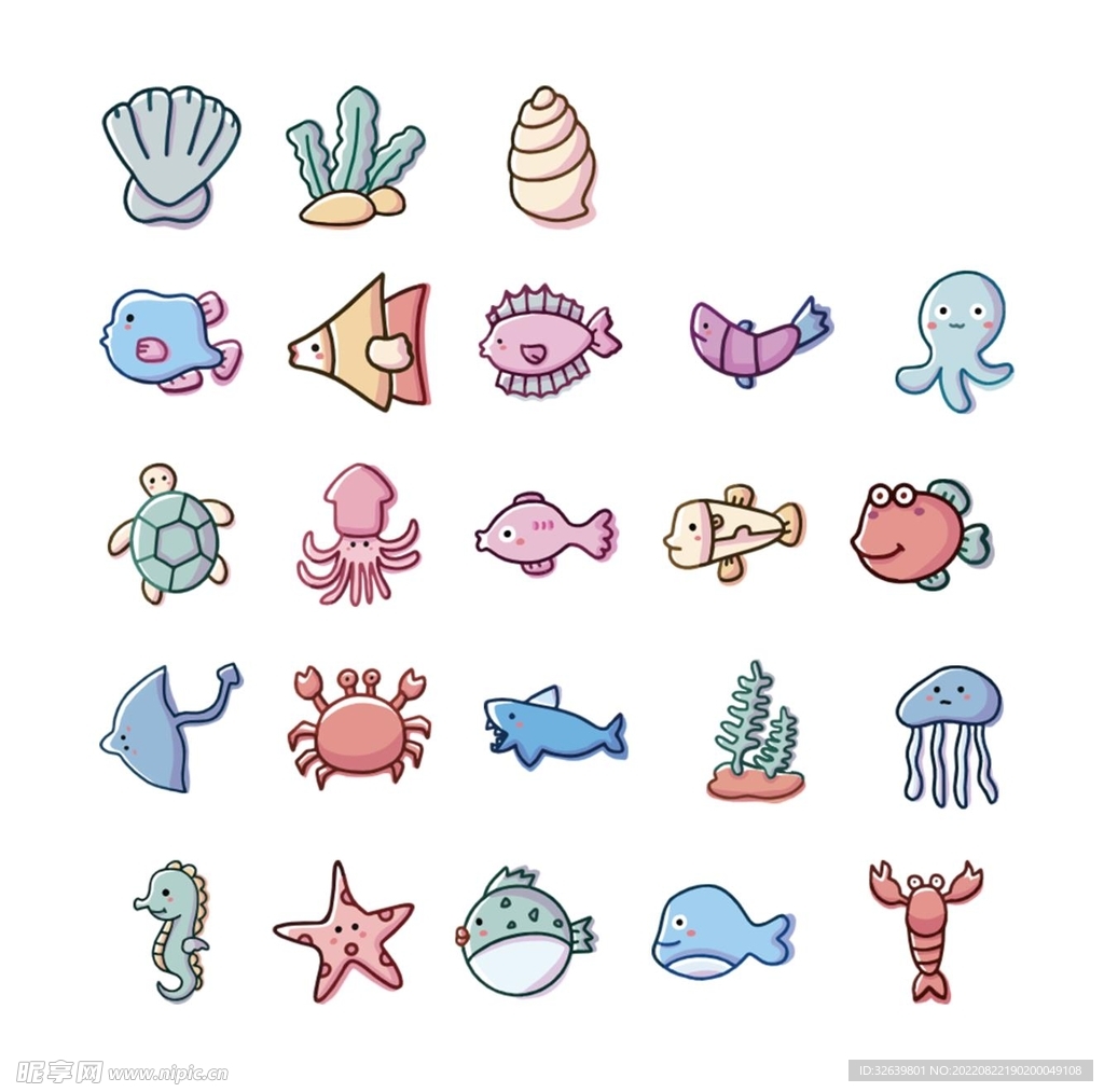 海洋世界动物图标