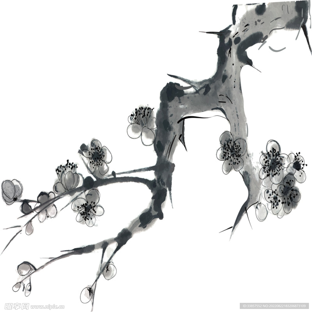 水墨山水画          