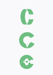正负形C字母logo设计