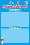 疫情中高风险地区公示板