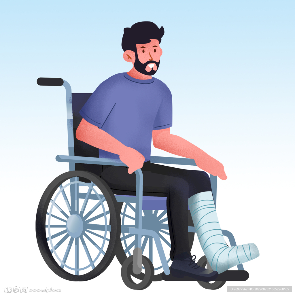 坐轮椅的男人 