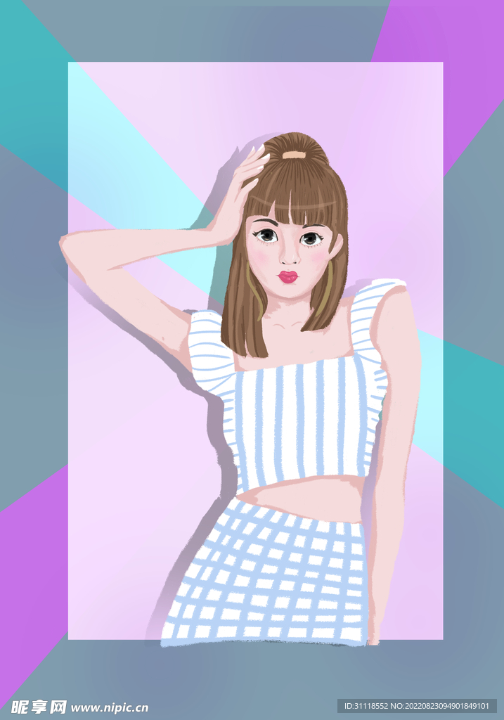 时尚卡通女孩