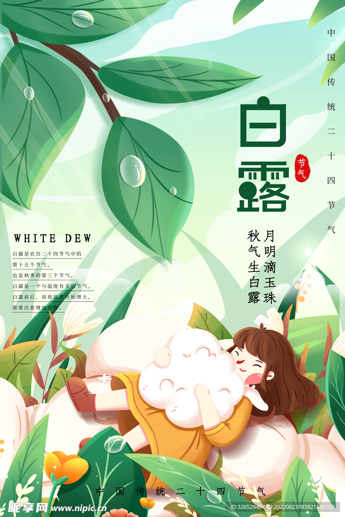 白露节气海报