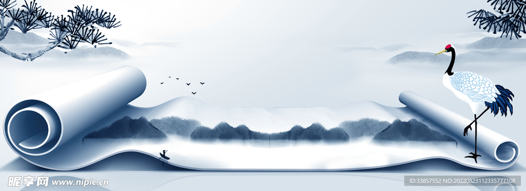 水墨山水画          