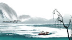 水墨山水画          
