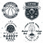ai矢量纯色篮球logo