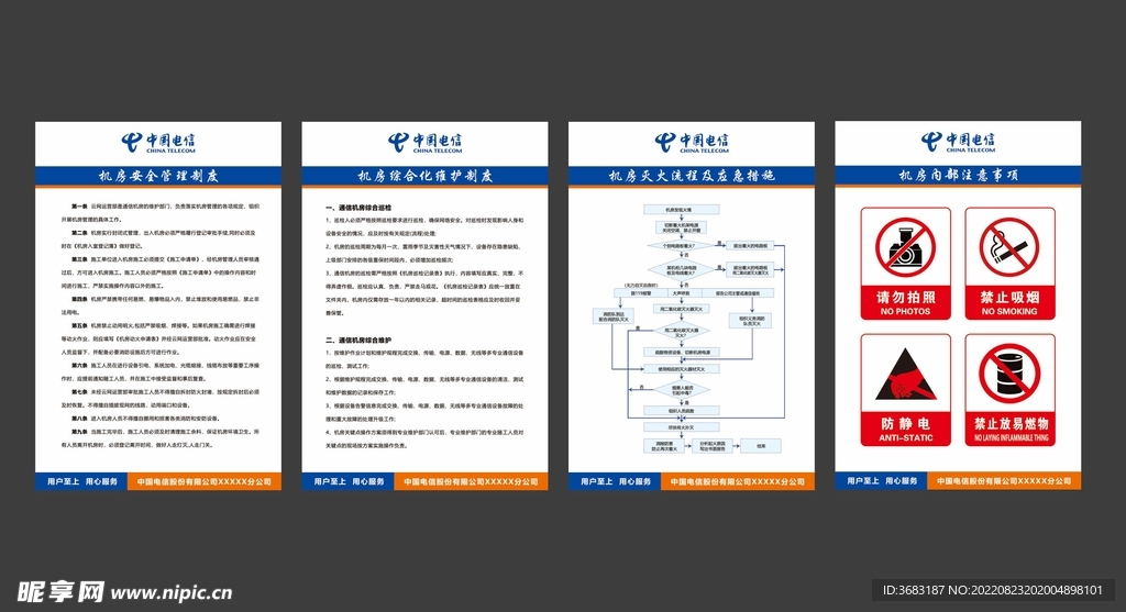 中国电信机房制度牌