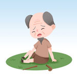  摔倒骨折的老人 