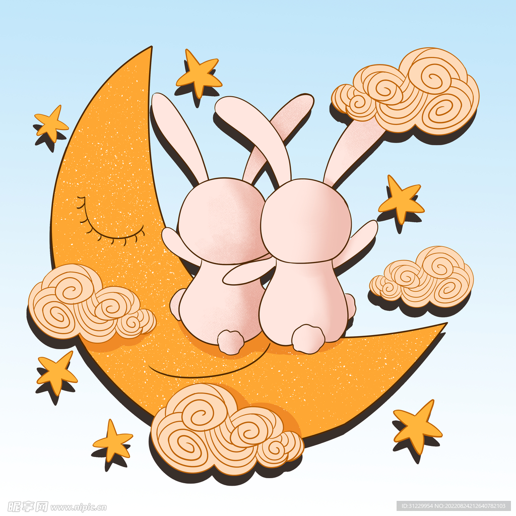  月亮上的小兔子