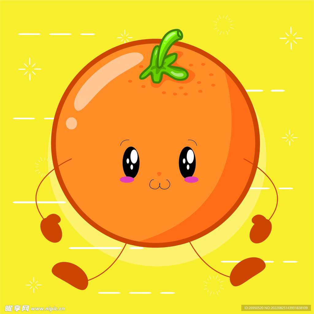 橙子 插画