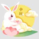 中秋月饼玉兔素材