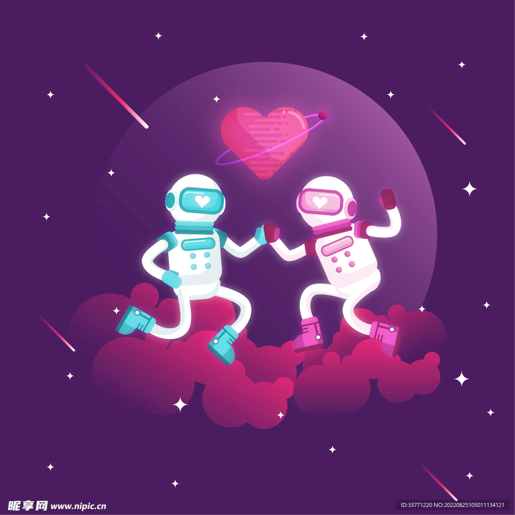 创意浪漫宇航员