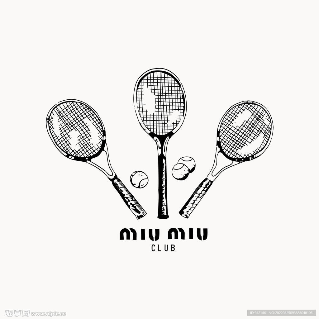 球拍手绘