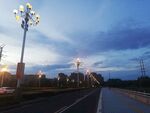 城市街道夜景晚霞
