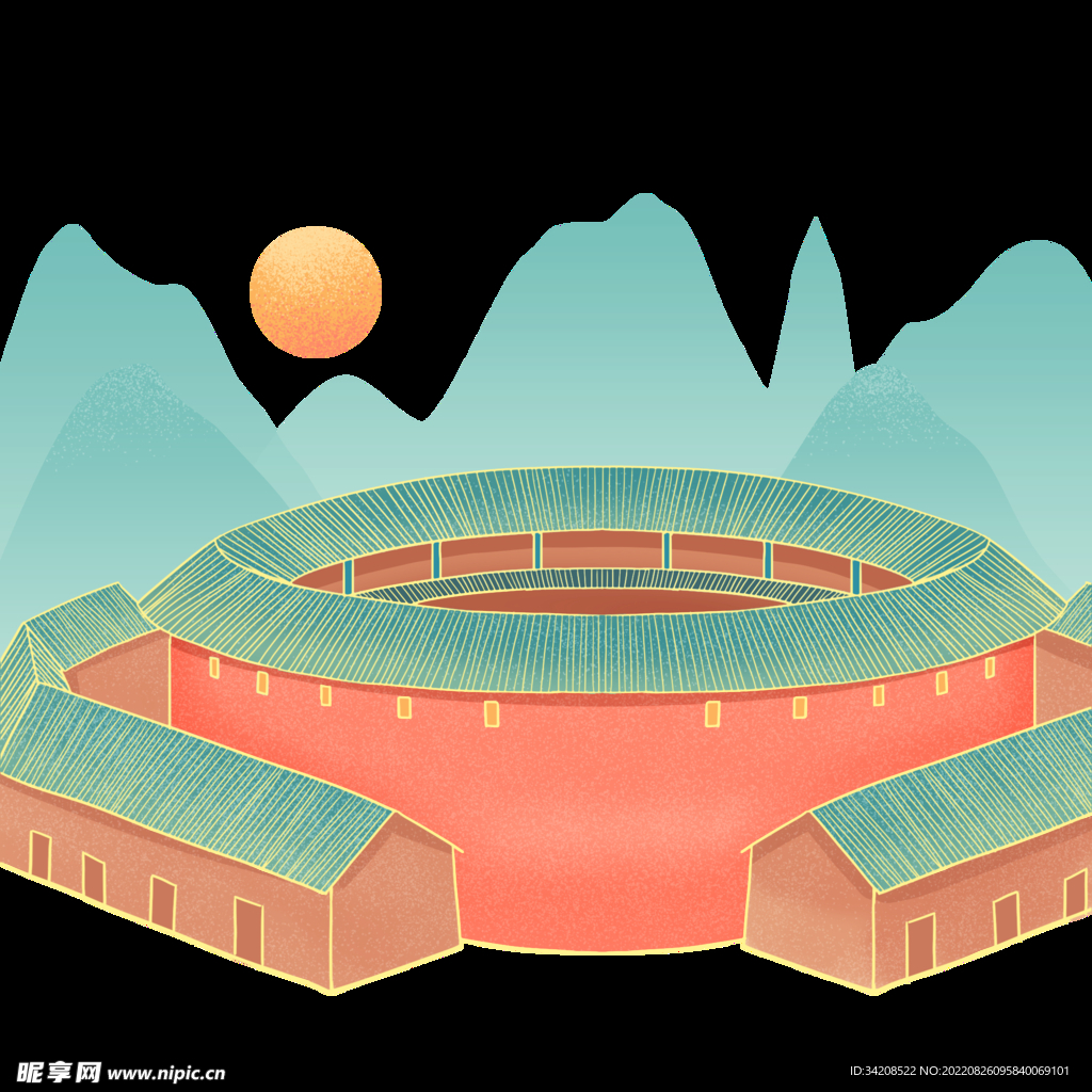 客家围屋素材图片