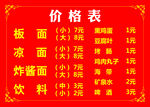 板面价格表