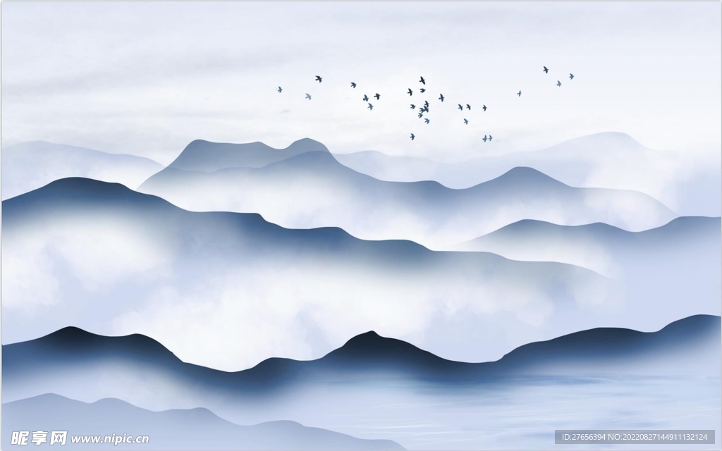 水墨山水画 