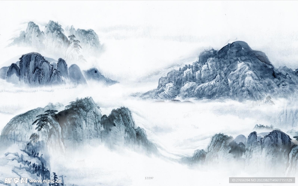 水墨山水画 