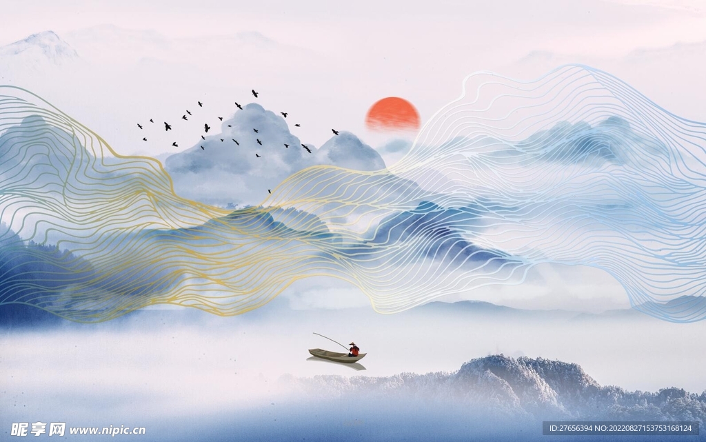 水墨山水画