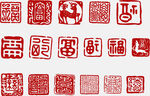 古典印章图案素材