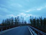 晚霞彩云公路步道