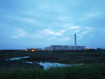 湿地公园彩云城市建筑剪影