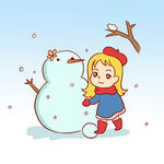  冬天雪人 