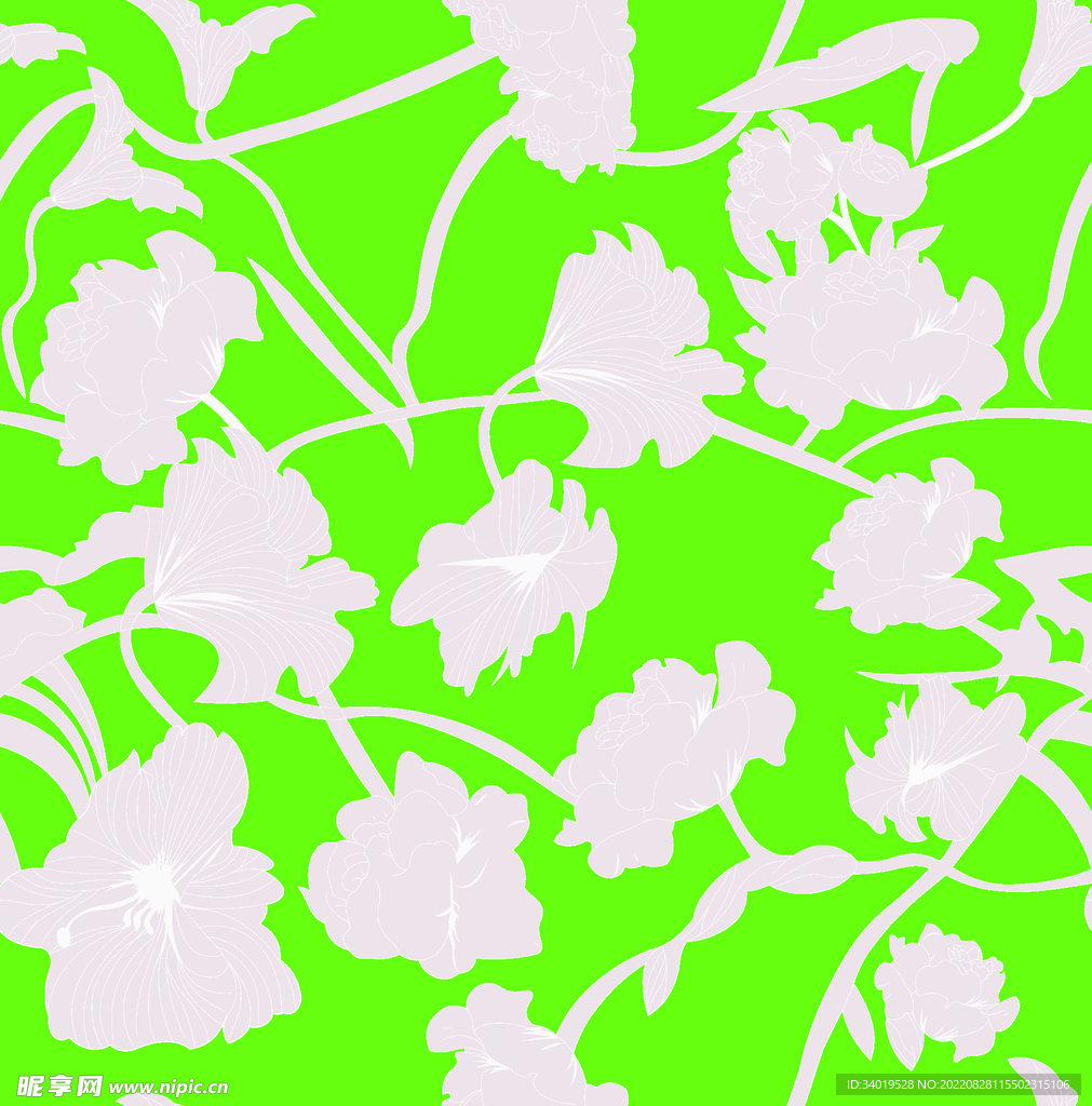 线条花
