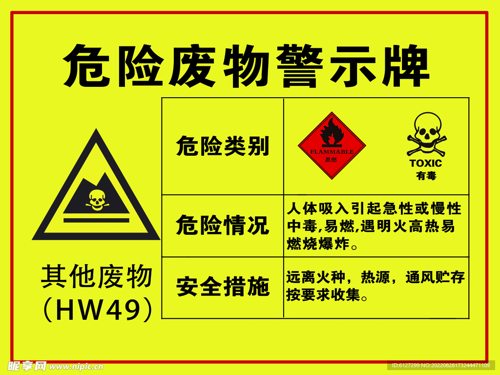 危险废物警示