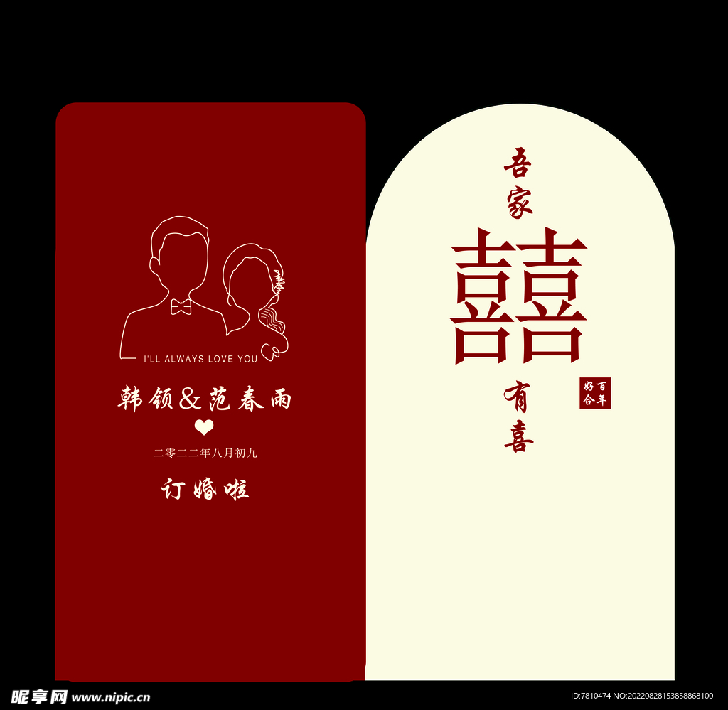 婚庆结婚背景KT板
