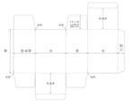 反向插入式盒型 包装盒刀模图片
