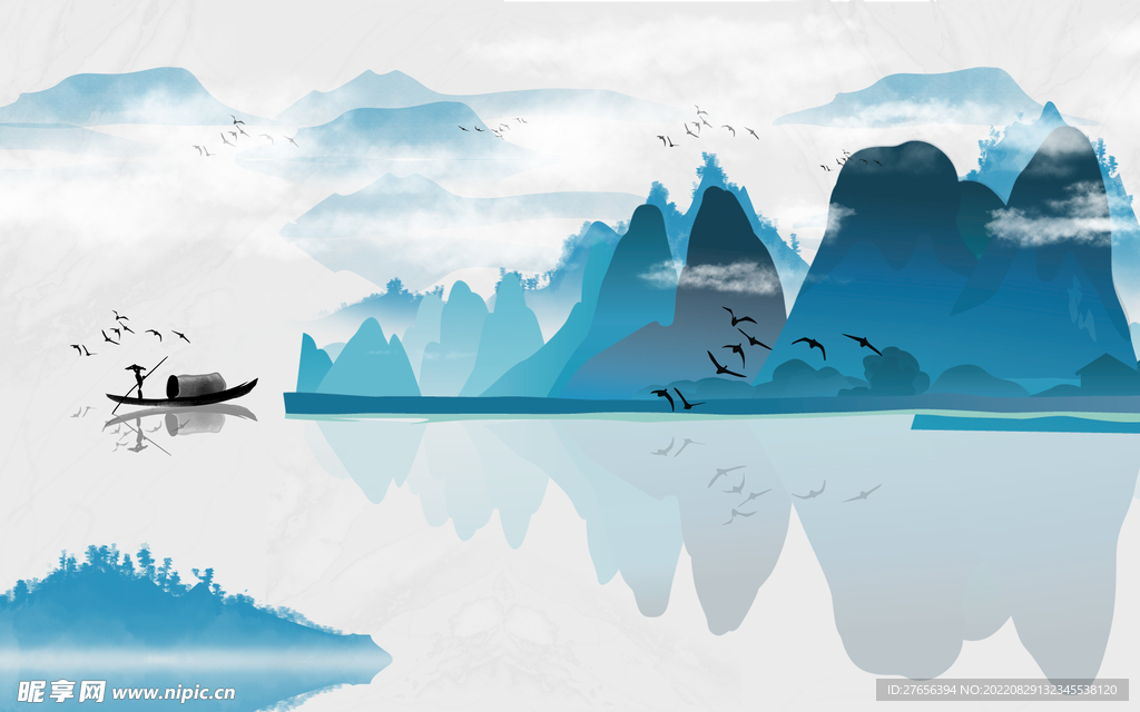 水墨山水画