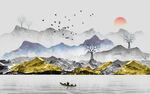 水墨山水画