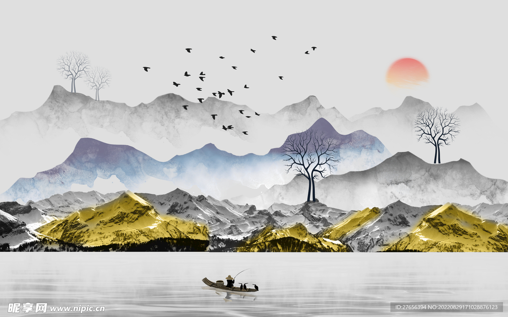 水墨山水画