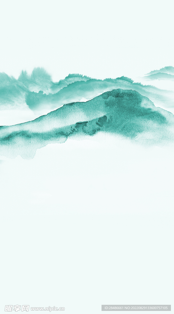 水墨山底纹