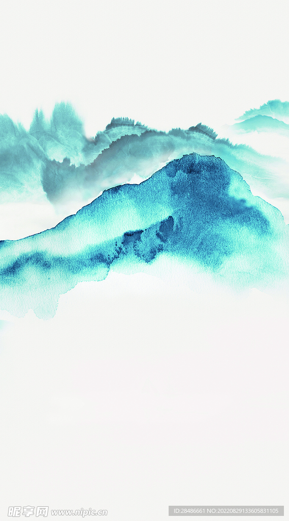 水墨山底纹